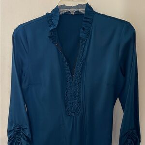 Elegant Blue Elie Tahari blouse.